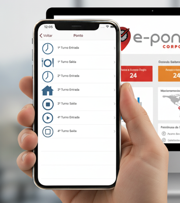 App de registro de ponto com foto e geolocalização e dashboard corporativo